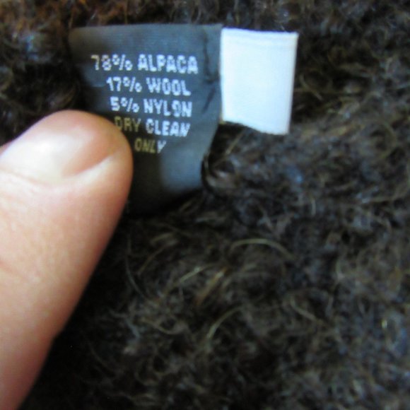 Womens Tabask Made in Peru Alpaca Blend Cardigan Sweater Sz L - Picture 5 of 7